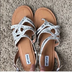 Not rated silver dressy sandals